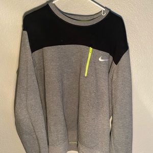 Nike Gray Sweater w/ Neon Accent